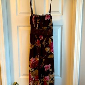 Brown mesh floral dress stunning!